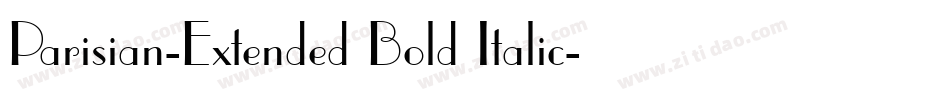 Parisian-Extended Bold Italic字体转换